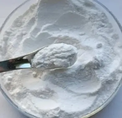 A fine white soluble fibre powder, of the kind glucomannan is supplied as
